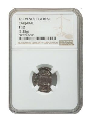 Venezuela Silver Cob 1 Real Barinas - Caujaral Mint Date 161 NGC F12