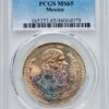 1966-Mo Mexico Silver Peso PCGS MS65 Pretty Toning