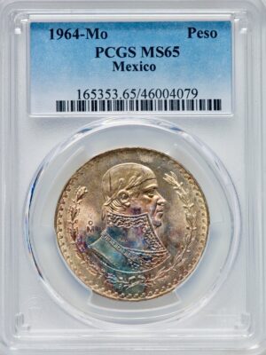 1966-Mo Mexico Silver Un (One) Peso PCGS