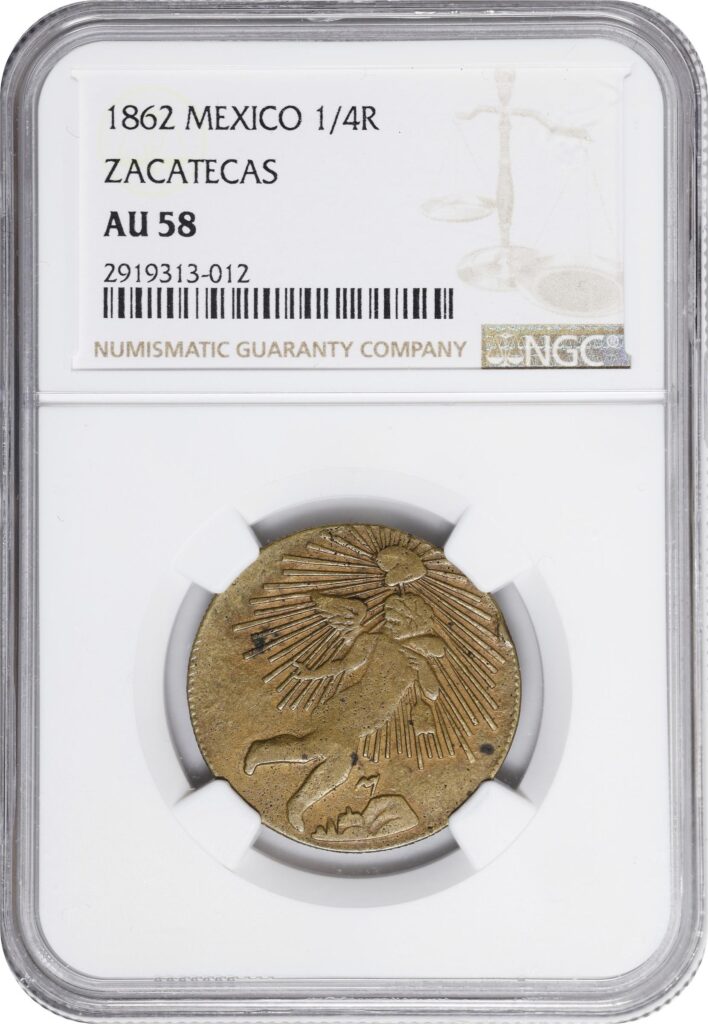 Mexico Zacatecas 1862 1/4 Real