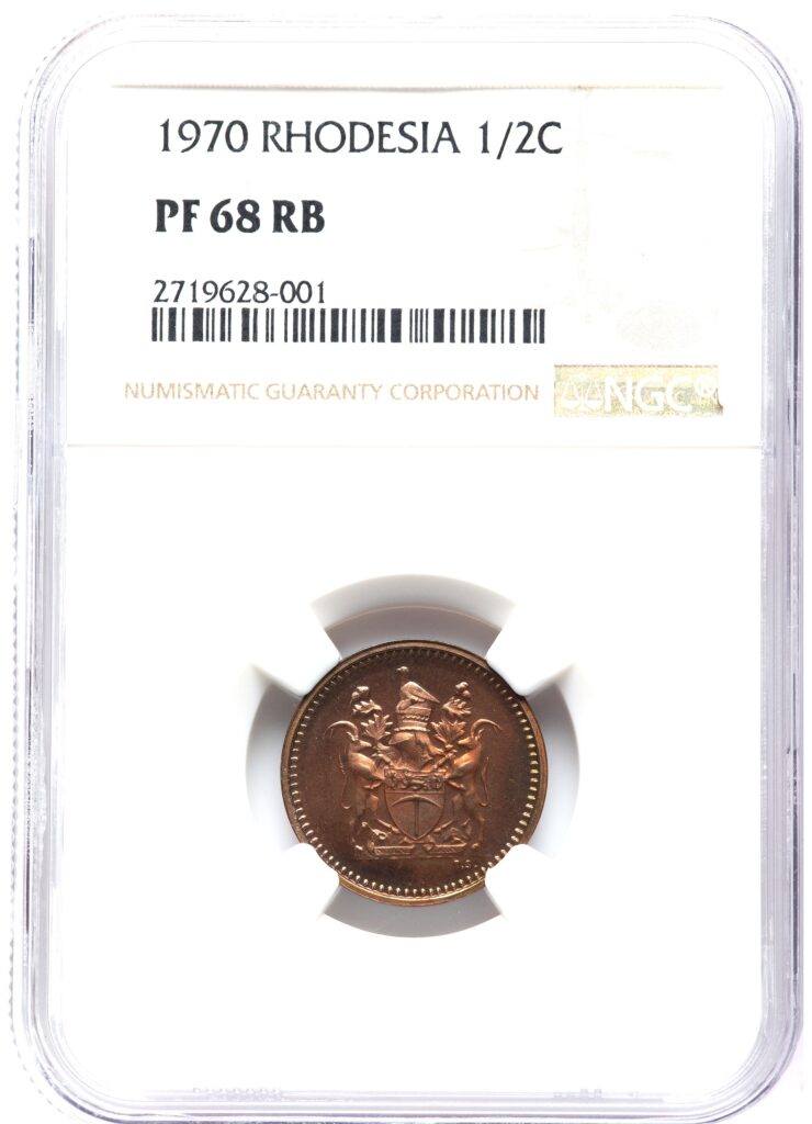 1970 Rhodesia 1/2 Cent Proof