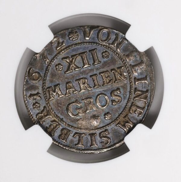1672 Germany Osnabruck 12 Mariengroschen (1/3 Taler) NGC MS63
