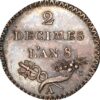 France Silver 2 Decimes Essai-4 France Consulate Silver 2 Decimes Essai (Pattern) Year 8-A (1799/1800)