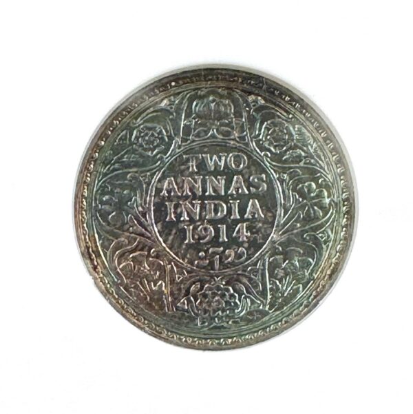British India 1914 (C) 2 Annas Proof
