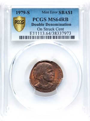 Susan B. Anthony Dollar -- Double Denomination On a Struck Cent