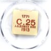 Keeling Cocos Island 1913 Square 25 Cents Plastic Ivorine Token