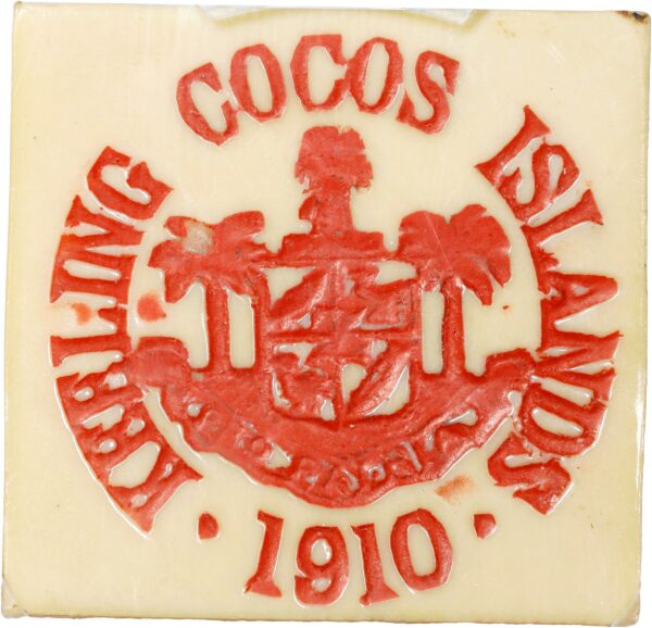 Keeling Cocos Island 1913 Square 25 Cents Plastic Ivorine Token