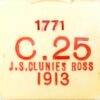 Keeling Cocos Island 1913 Square 25 Cents Plastic Ivorine Token