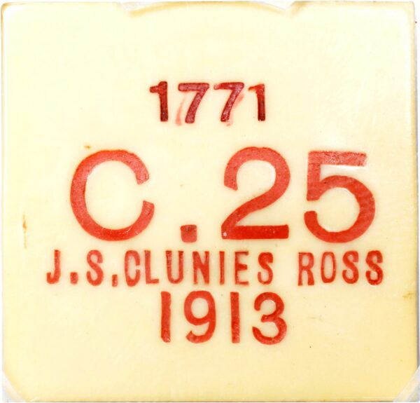 Keeling Cocos Island 1913 Square 25 Cents Plastic Ivorine Token